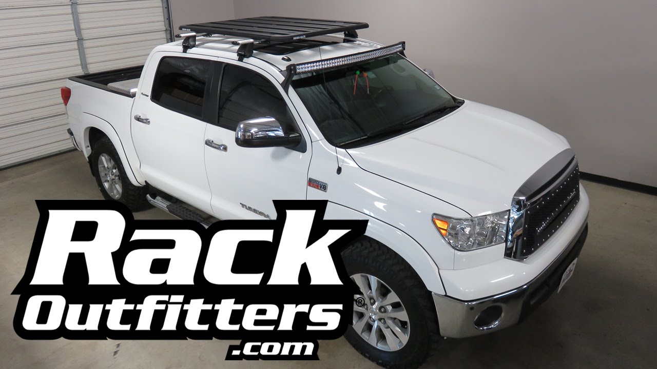 Toyota Tundra Crew Max with Rhino-Rack Roof Rack and Universal Pioneer Platform Cargo Tray