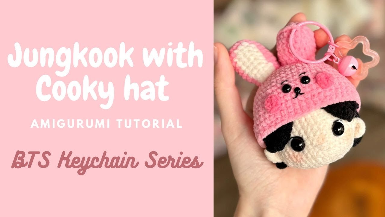 Jungkook Amigurumi Keychain Tutorial | Step by step tutorial | BTS Amigurumi