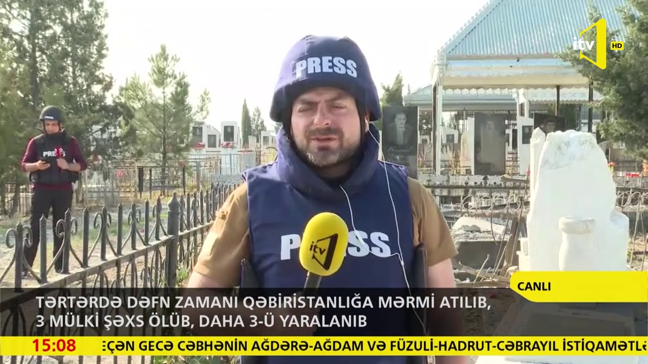 Tərtərdə dəfn zamanı qəbiristanlığa mərmi atılıb, 3 mülki şəxs ölüb, daha 3-ü yaralanıb