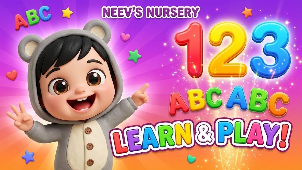 Clap, Stomp, Jump! Action Song for Kids | Learn Colors, Numbers & Shapes | Neev's Nursery..👩‍🍼👶