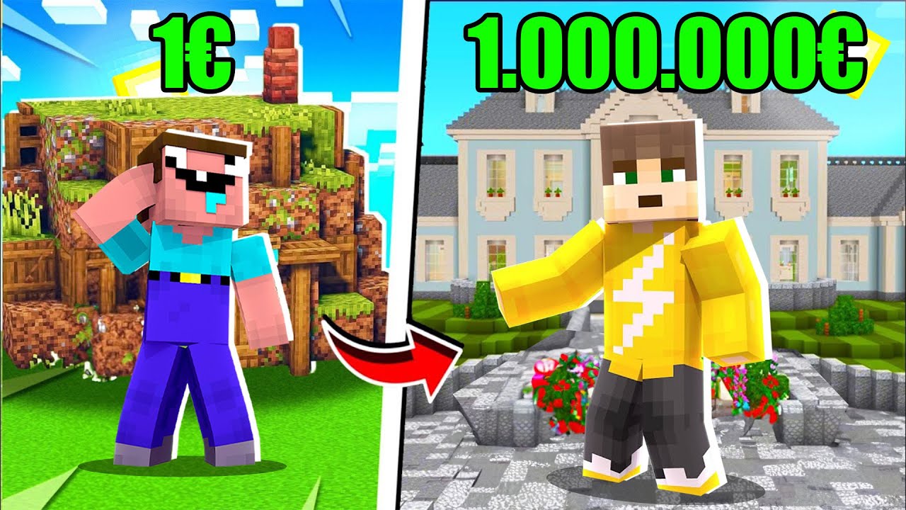 1€ VS 1.000.000€ VILLA Met MICK (Minecraft Survival)
