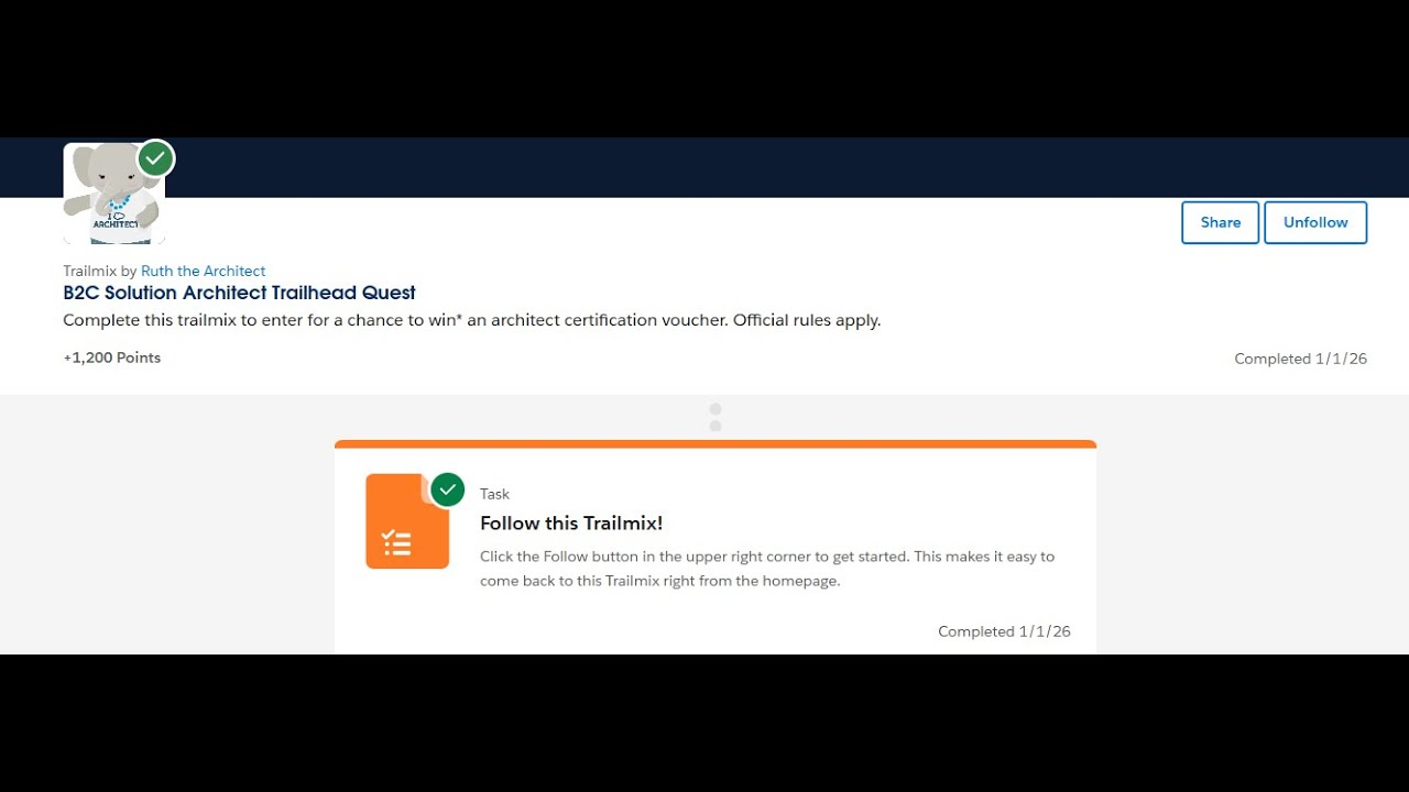 B2C Solution Architect Trailhead Quest