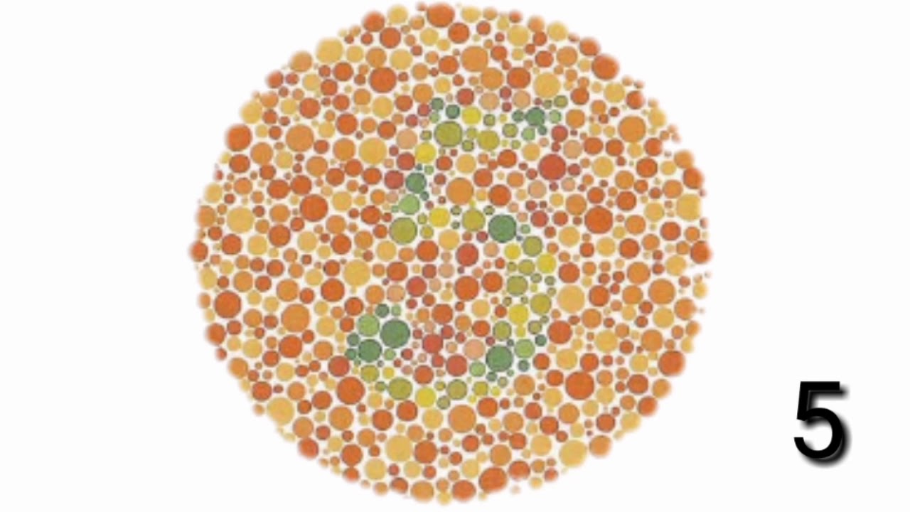 اختبار عمي الالوان وقوة النظر.   Test for colour blindness