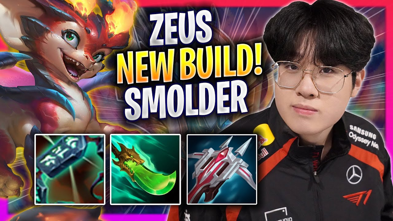ZEUS TRIES NEW SMOLDER BUILD! - T1 Zeus Plays Smolder TOP vs Jax! | Season 2024