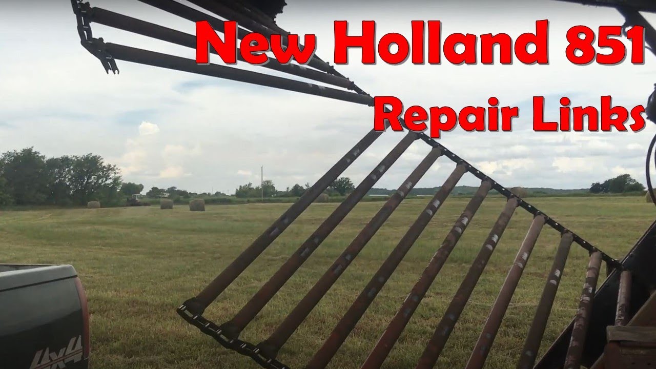 New Holland 851 baler apron chain link repair
