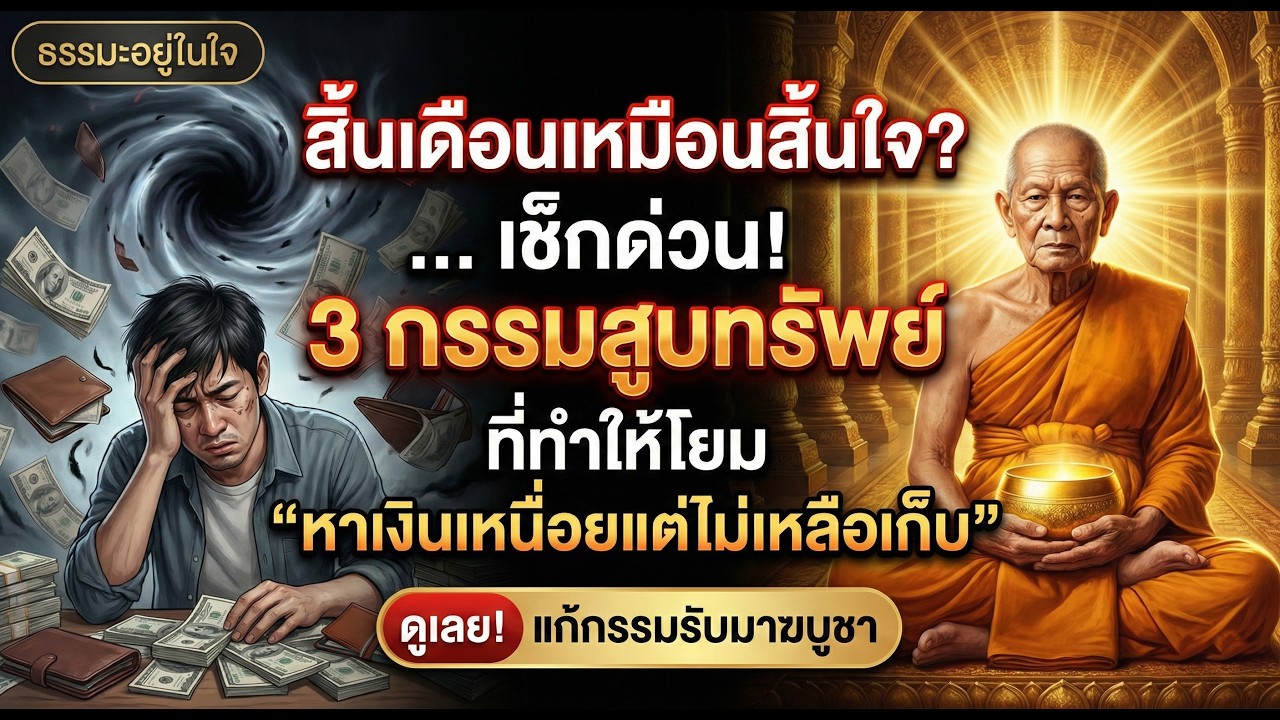 หาเงินมาเท่าไหร่ก็หมด? ... ระวัง 3 พฤติกรรมนี้ ไล่เทวดาโชคลาภออกจากบ้าน! (แก้ทันที)