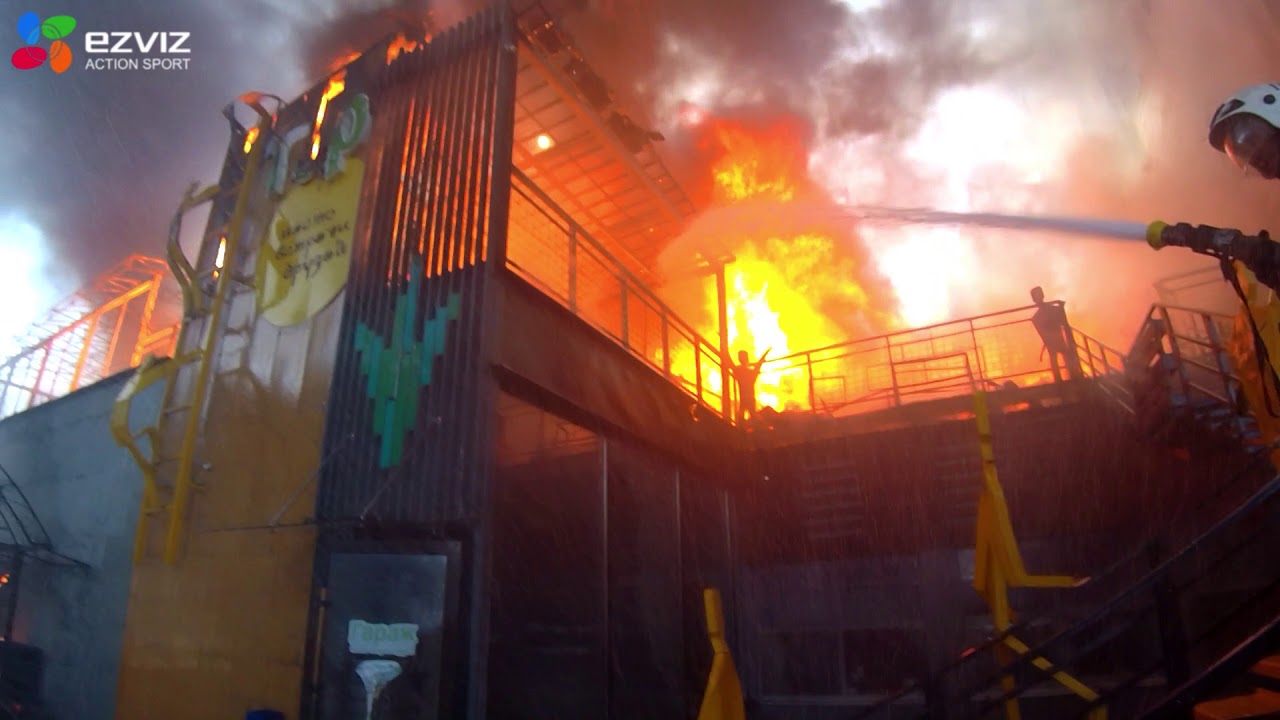 пожар в Шымкенте. Ресторан гараж. 11.05.18 ( Fire in 