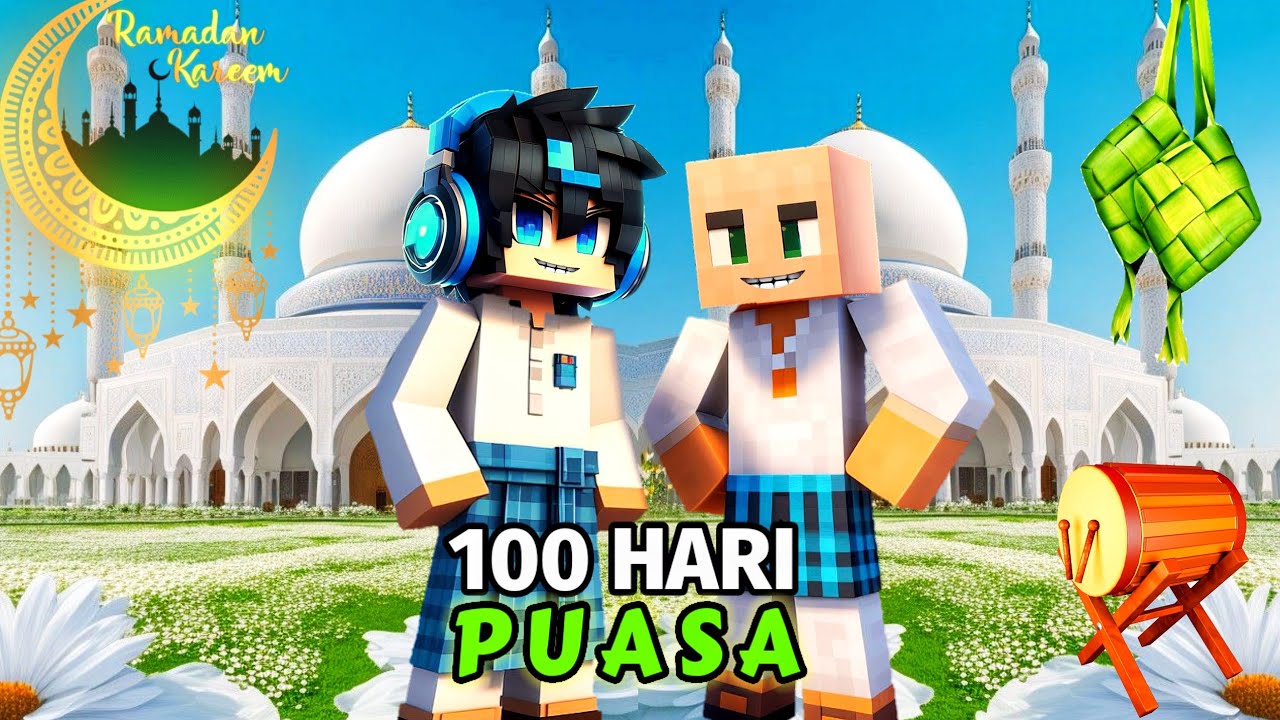 100 Hari Minecraft Tapi PUASA 2024