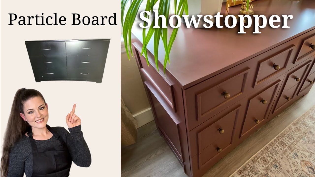 PARTICLE BOARD Dresser Makeover/ REDESIGN Particle￼ Board Furniture ￼