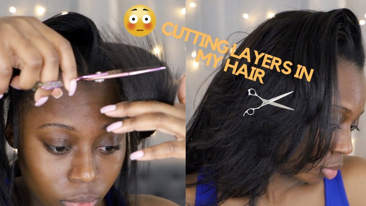 HOW I CUT LAYERS IN MY NATURAL HAIR - BEGINNER FRIENDLY
