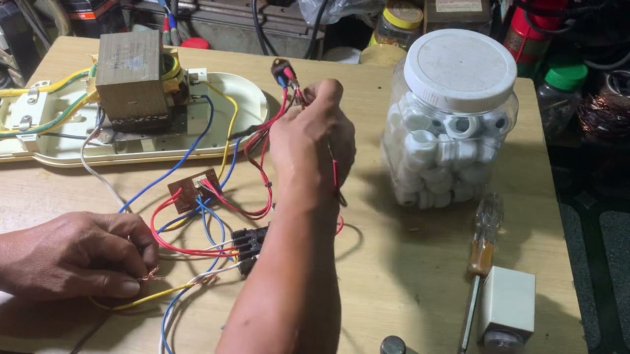 Đấu dây mạch BTA của máy nước nóng kết hợp với Timer công nghiệp vào máy hàn cell pin quá phê 