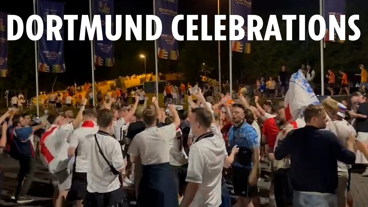England fans party on streets of Dortmund as orange wall deserts city after defeat