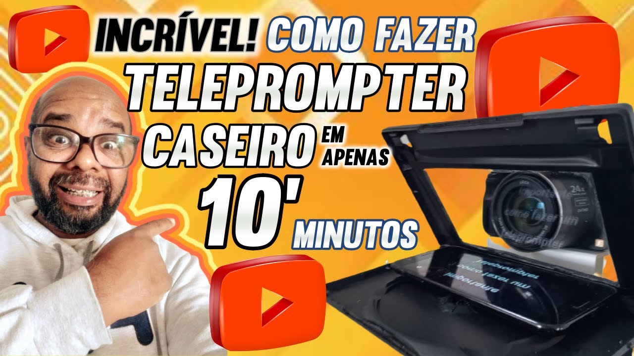 🧿Como fazer um Teleprompter Caseiro sem Gastar Dinheiro (Capa de DVD)