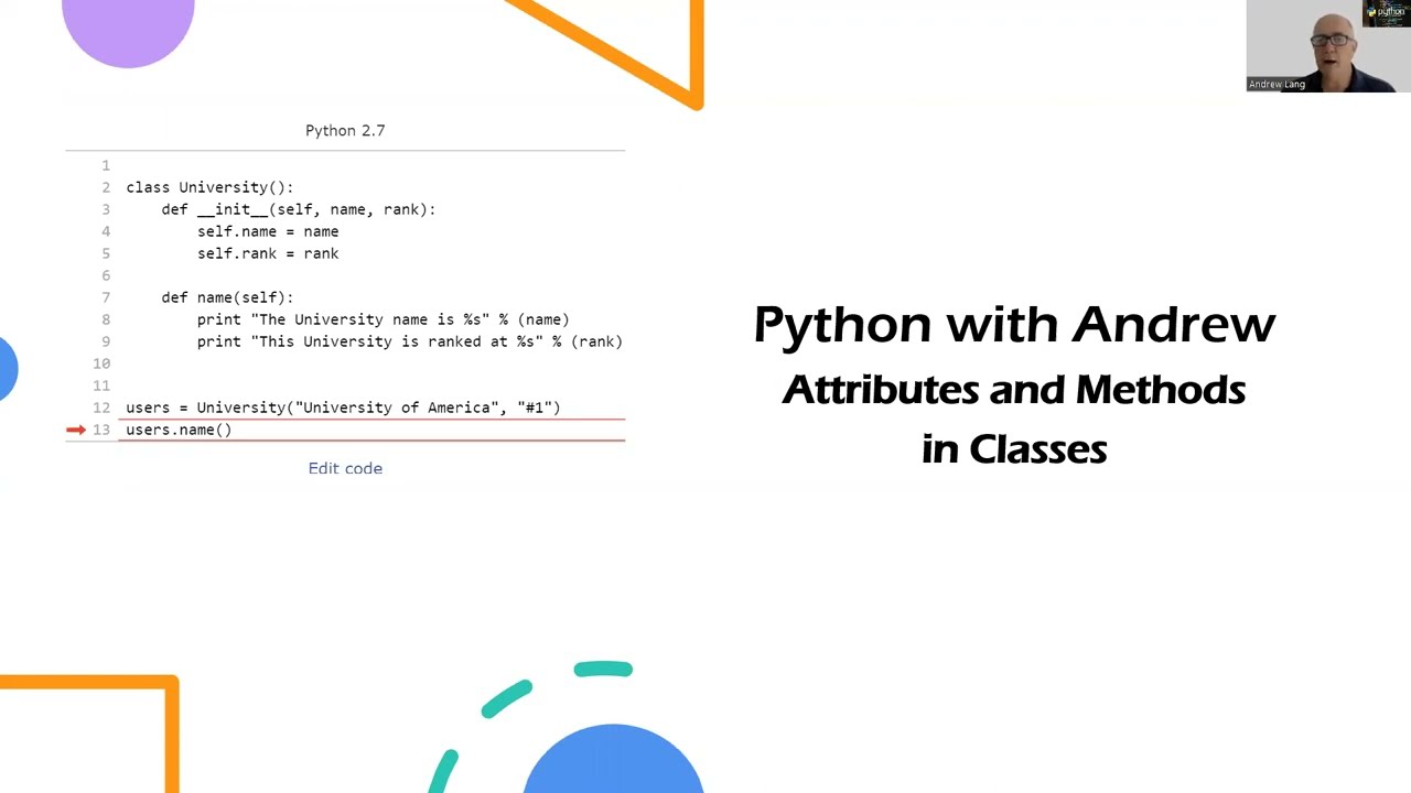 Python - Classes - Methods and Attributes