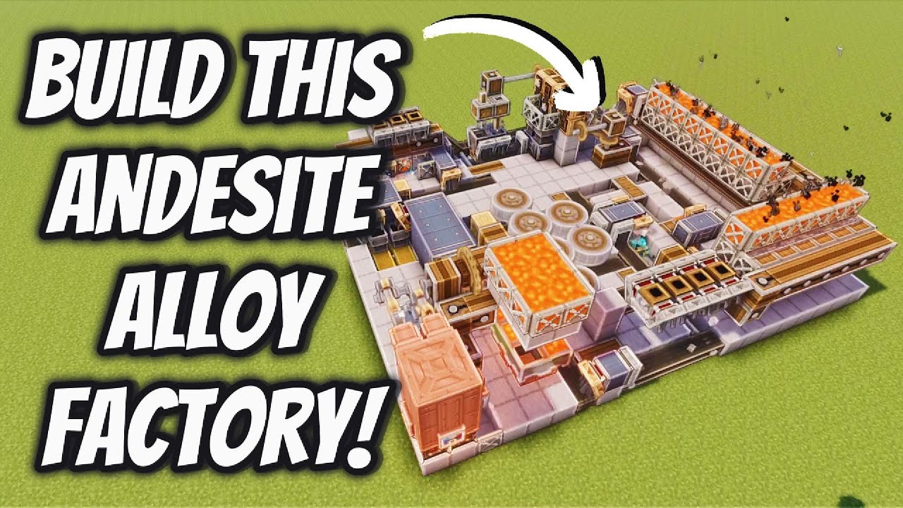 How to Build An Easy Andesite Alloy Farm | Create Mod Minecraft Tutorial