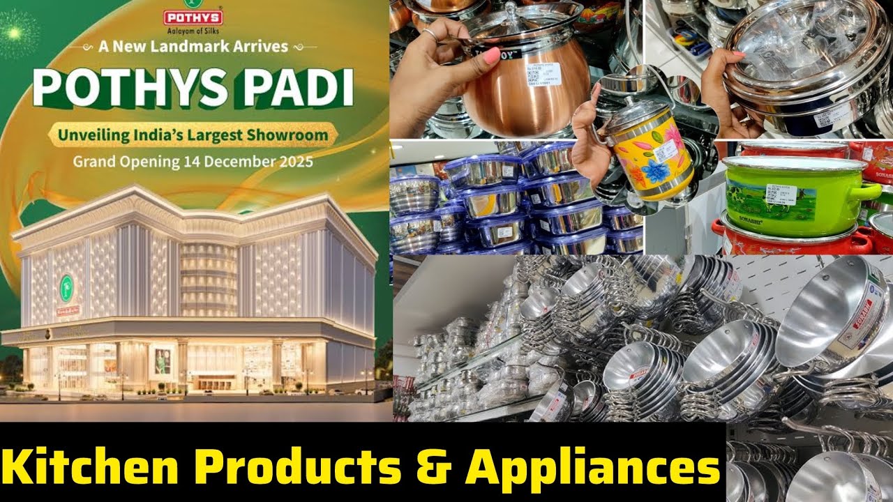 Pothys Padi NEW Store Opening 🛍️ | Kitchen Products and Appliance Shopping 2025 😍 | Chennai Vlog