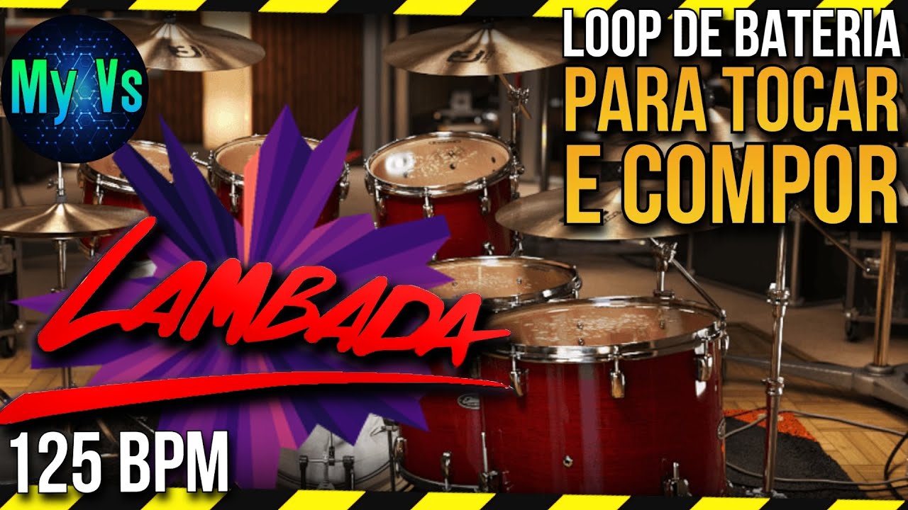 🥁 LOOP de Bateria LAMBADA para tocar e compor  | 125 bpm