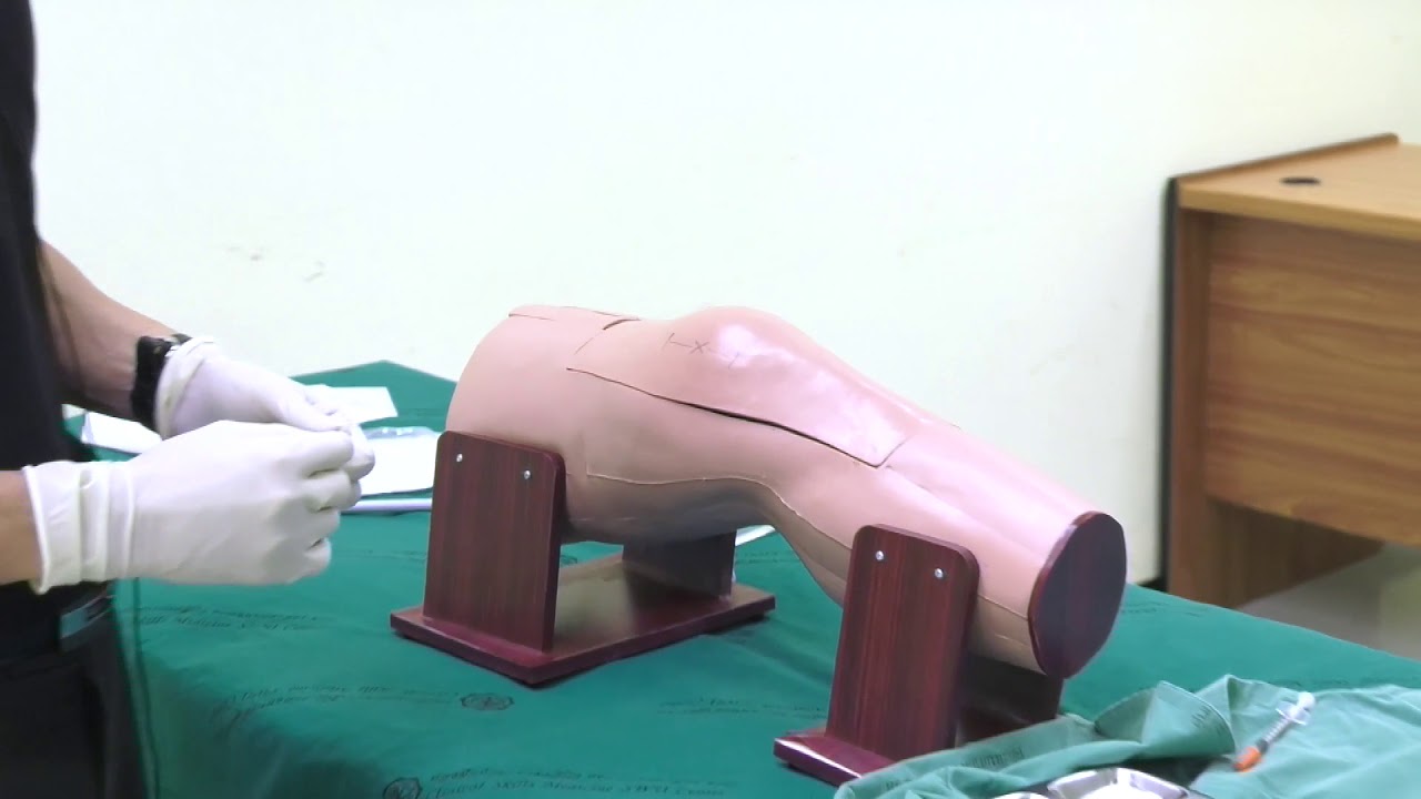 การเจาะน้ำจากข้อเข่า (Knee arthrocentesis) อายุรศาสตร์ มศว