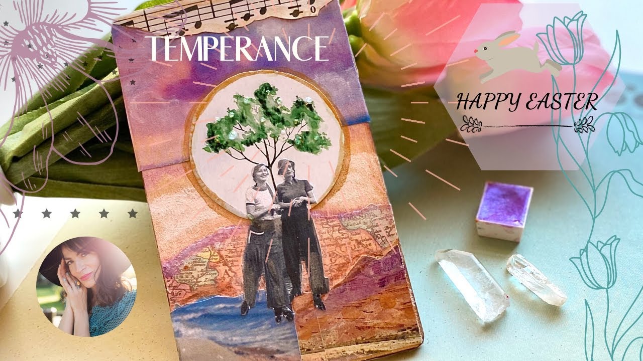 Major Arcana Tarot Collage Project (Part VI) - TEMPERANCE - Easter Special