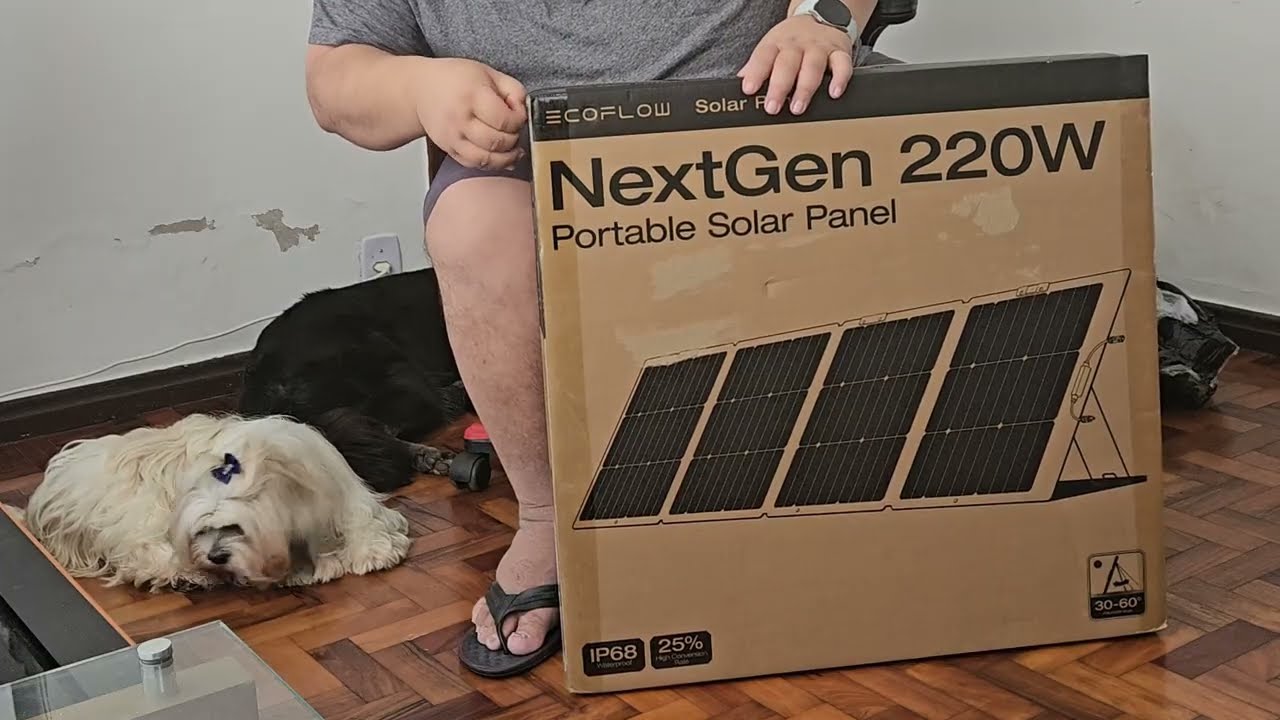 Ecoflow painel solar portátil 220W - unboxing e teste rápido