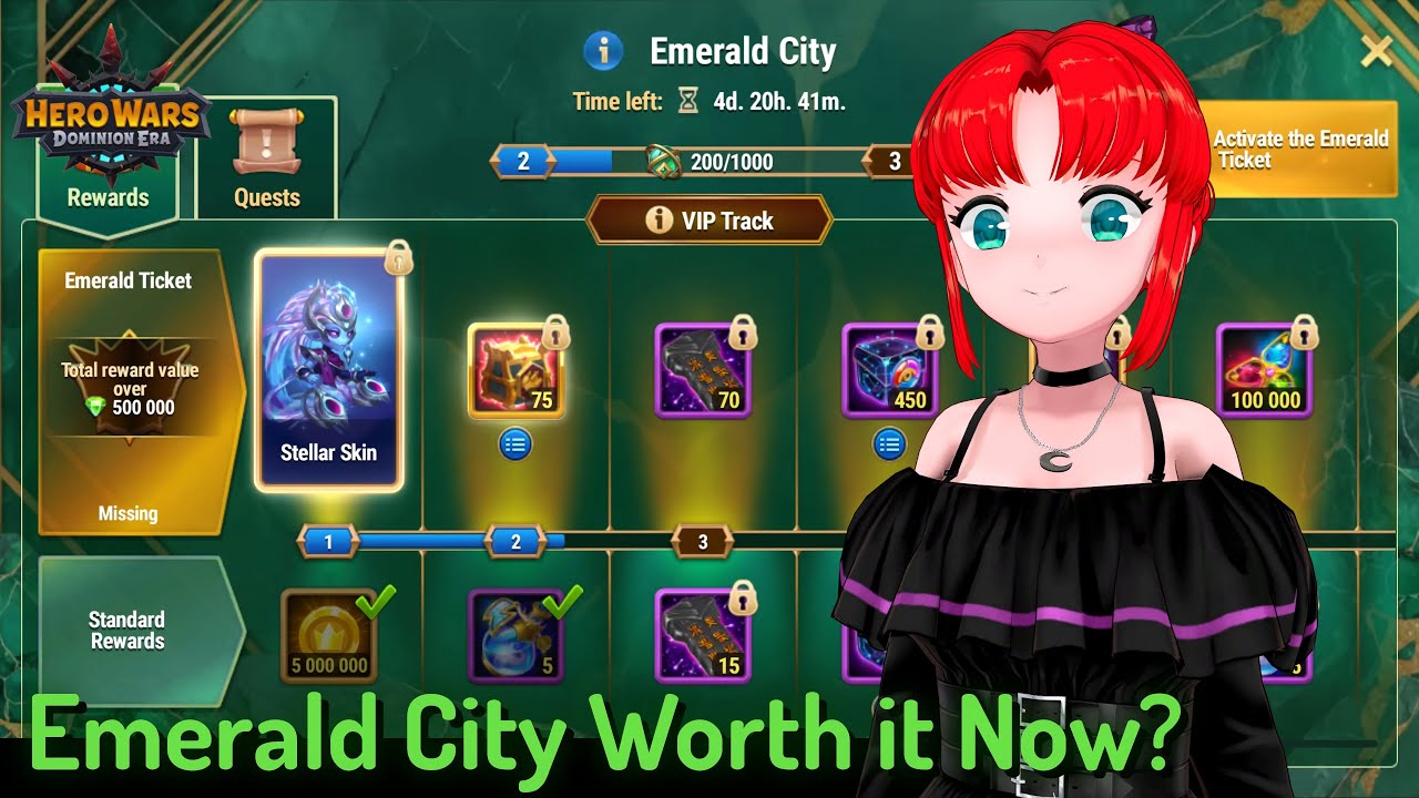 Emerald City is Back With Changes and Cascade Gets a Stellar Skin — Hero Wars: Dominion Era