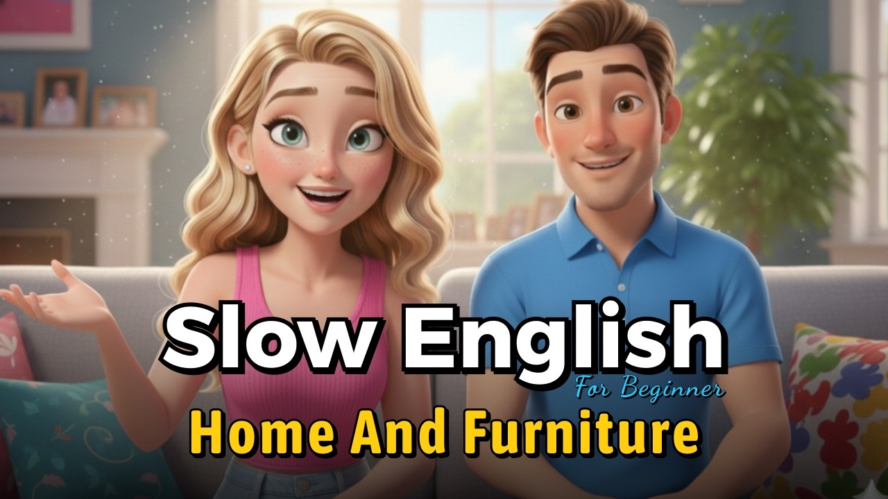 🏠 My Home & Furniture 🎧 Easy English Conversation for Beginners