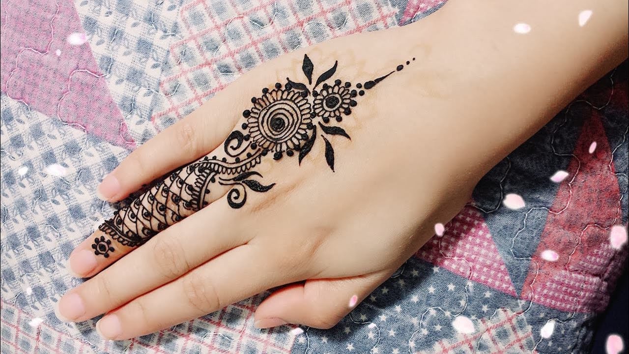 DIY Easy Mehendi Design for Fingers Tutorial #8- Henna Temporary Tattoo!