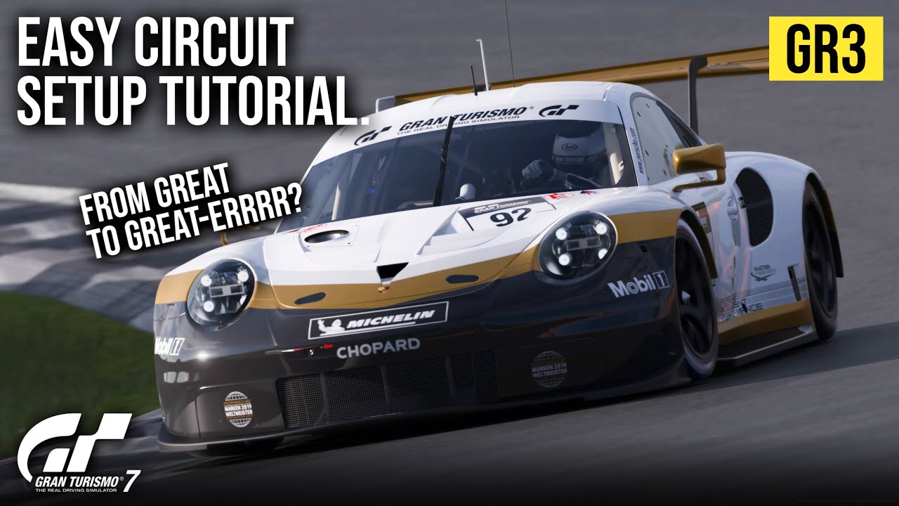 GT7 - Porsche 911 RSR Gr3 CIRCUIT/GRIP Tune Setup Tutorial