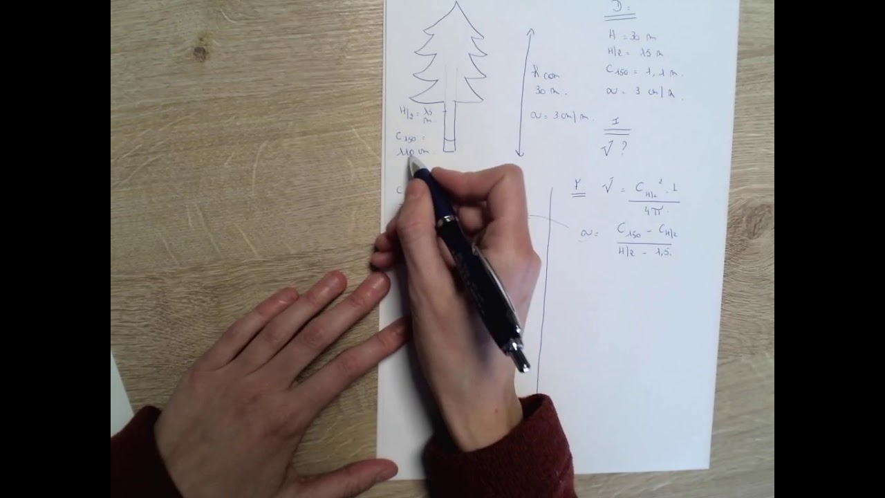 Explication d'un calcul de cubage classique