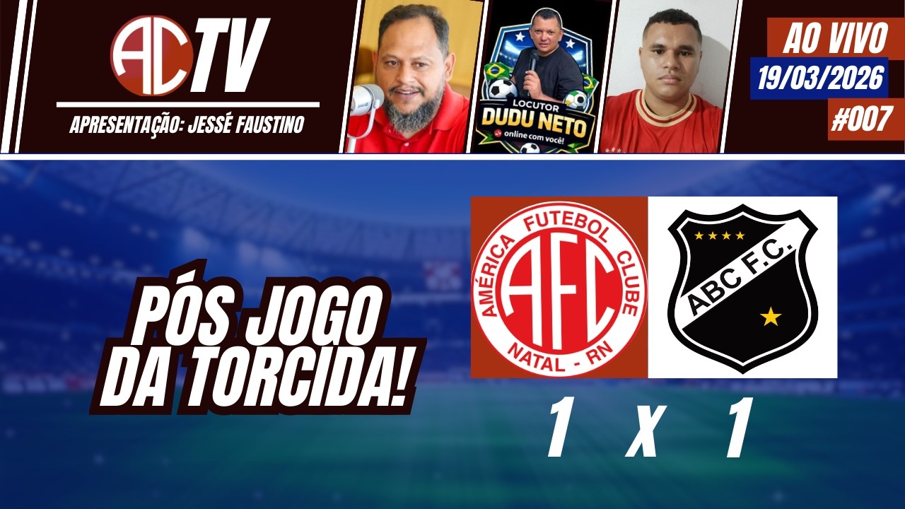 AMÉRICA dominou o ABC o jogo todo e pecou no final cedendo o empate!
