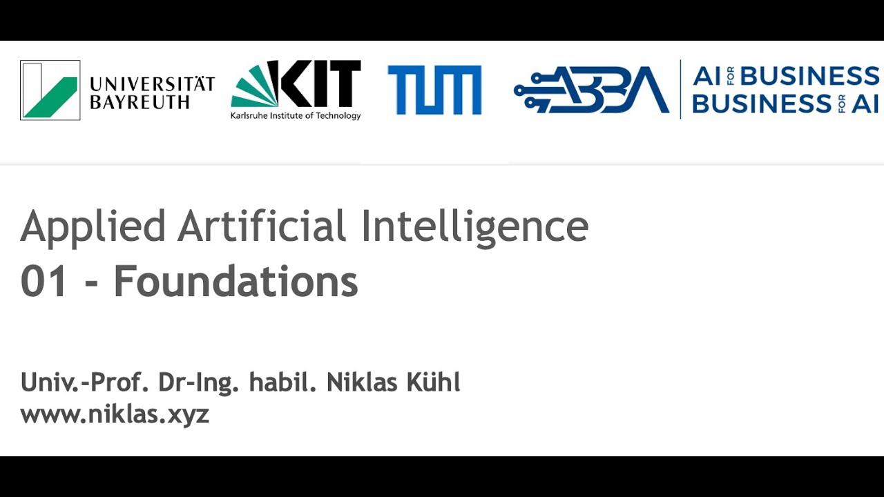 Applied Artificial Intelligence — 1: Foundations