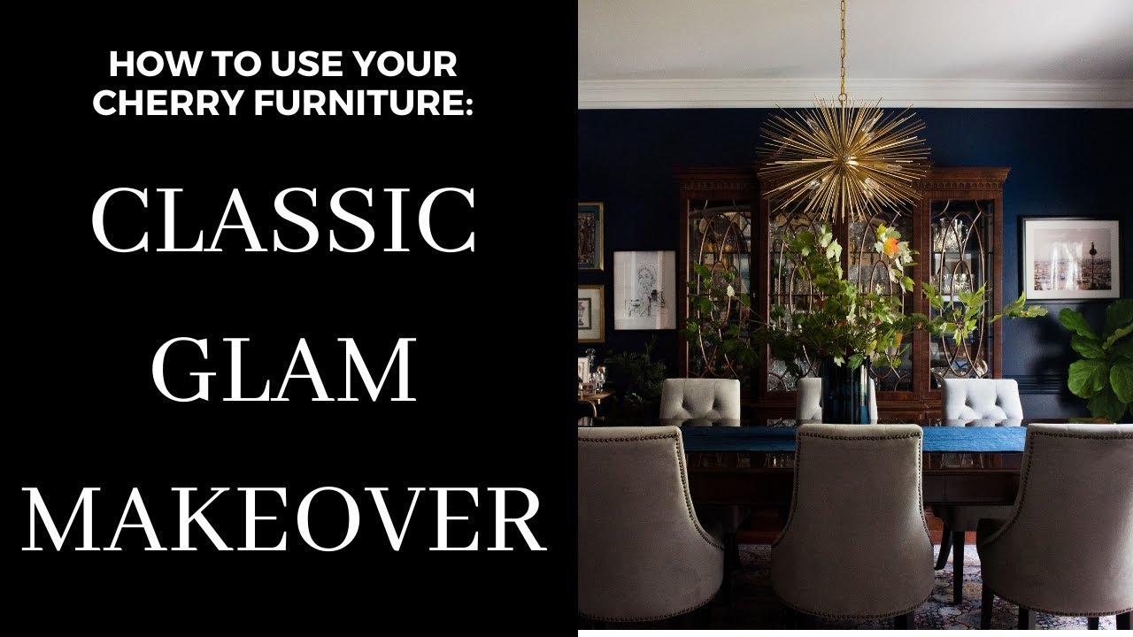 Classic Glam Dining Room Makeover with Cherry Furniture!