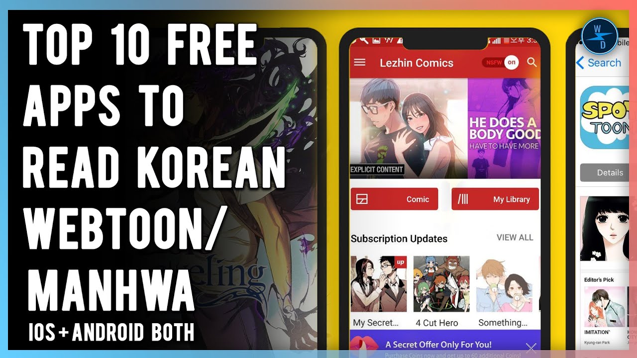 Top 10 Best Webtoon/Manhwa Reader Apps :- Free Korean Webtoon Reading App (Both IOS + Android)