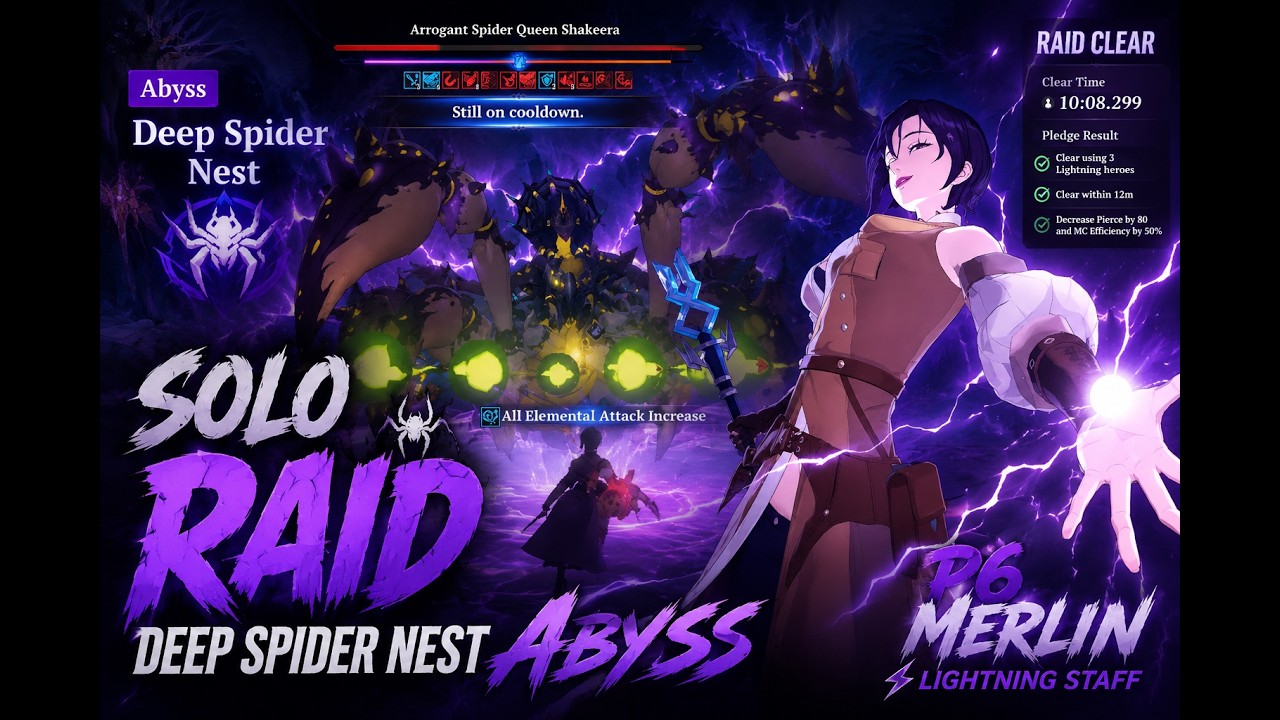 Solo Raid Deep Spider Nest abyss (All Bosses) | 7DS Origin Endgame