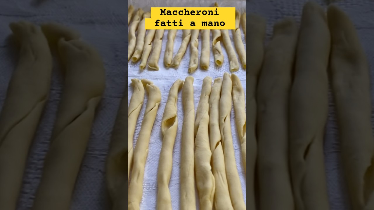 Maccheroni calabresi fatti in casa con il legnetto o il ferretto