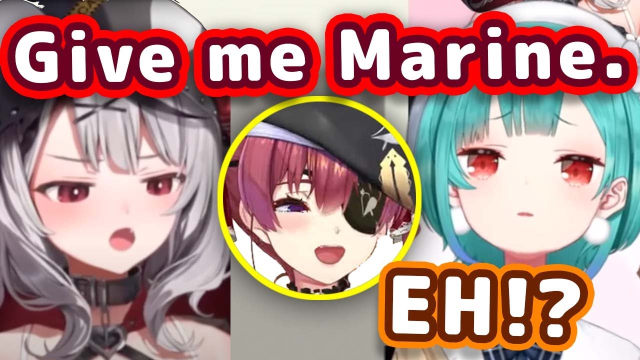 Rushia Makes Cute Sad Noises After Chloe Tries To Take Marine Away From Her 【ENG Sub/Hololive】