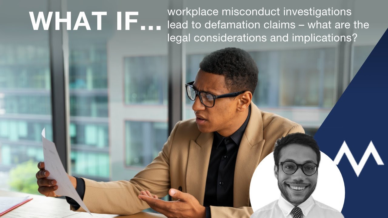 What if workplace misconduct investigations lead to defamation claims?