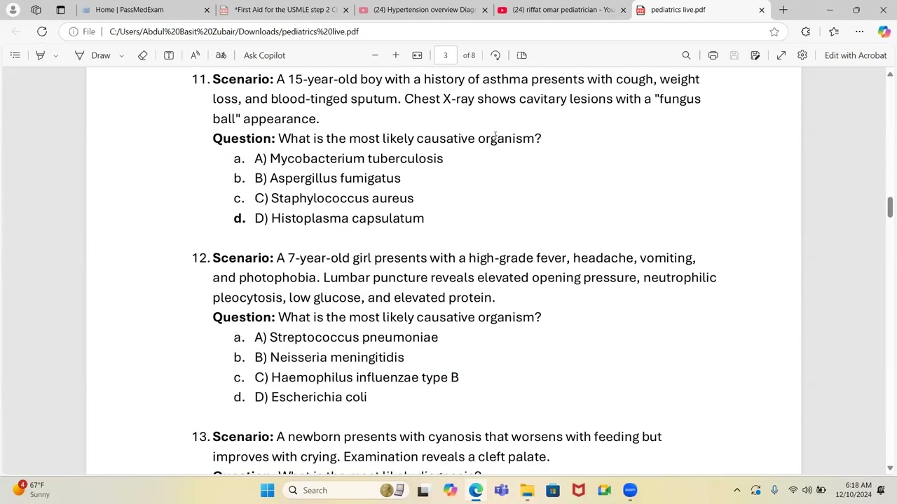 Pediatrics test