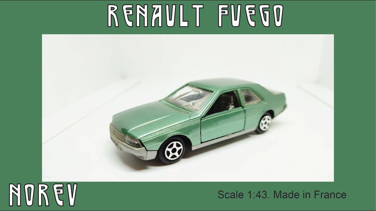 Renault Fuego Norev Jet Car #diecast #miniatures #norev  #fuego #oldcars #renault