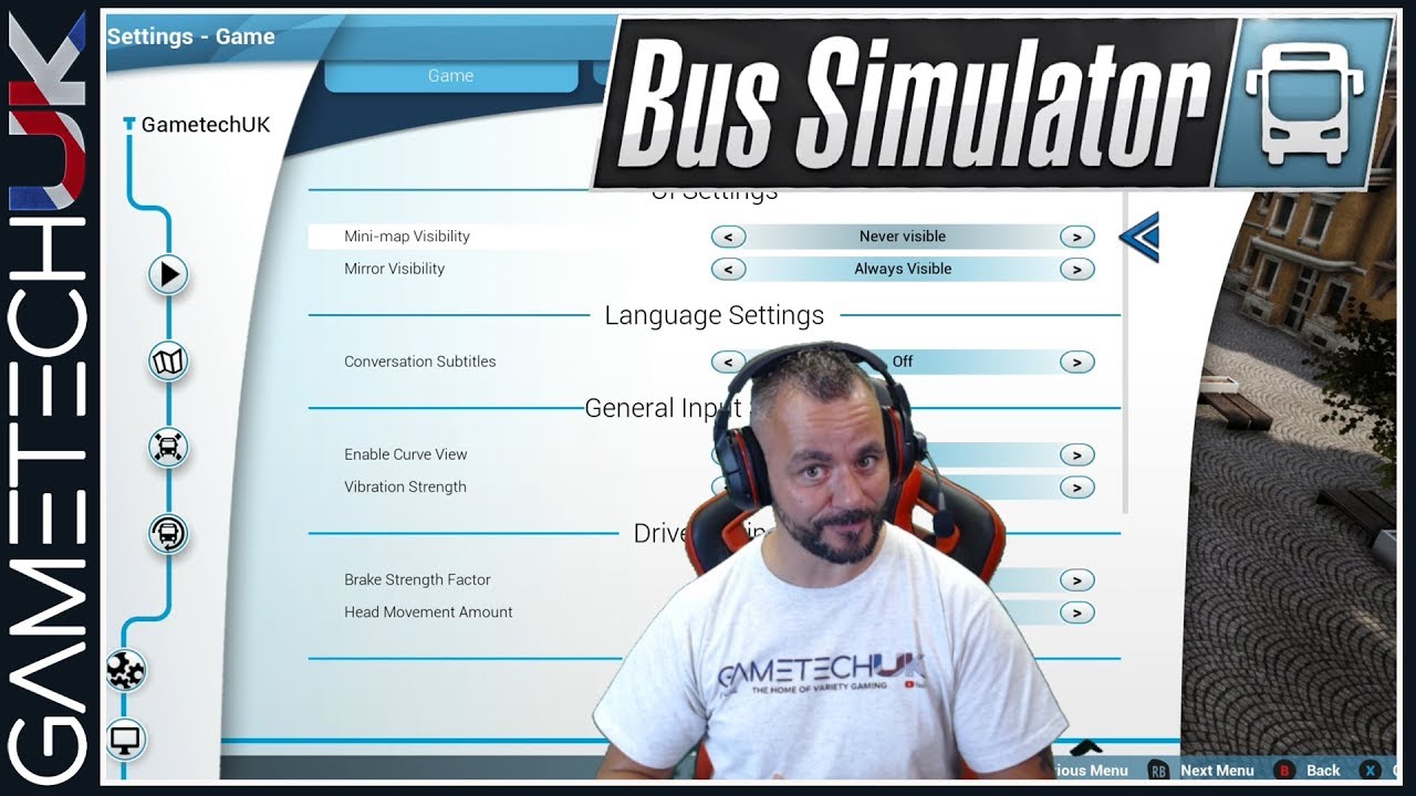 Bus Simulator settings. IMPROVE YOUR GAME! PS4/XBOX
