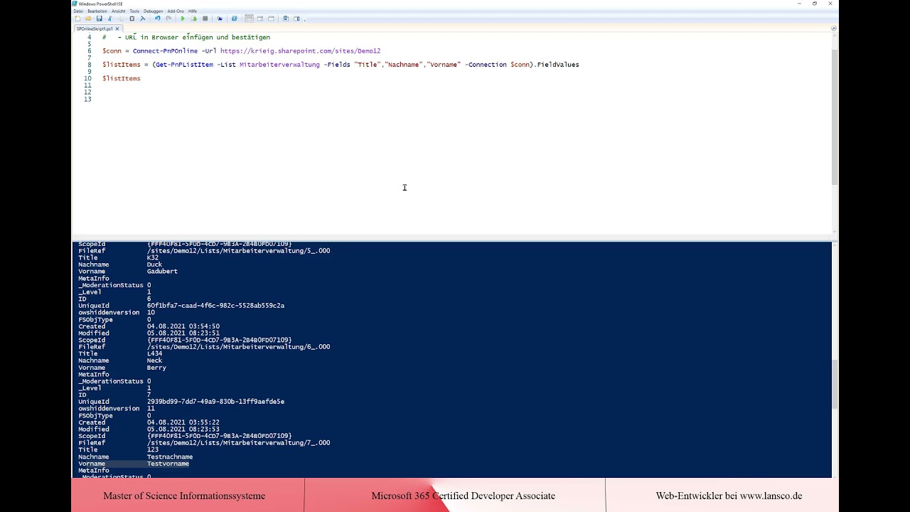 SharePoint Listen mit PowerShell abfragen/ verwalten, SharePoint Anleitung #5 (Deutsch)