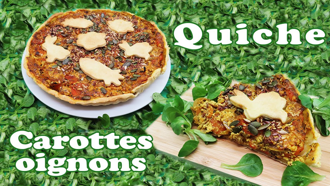 Quiche carottes oignons pour pâques | VEGAN