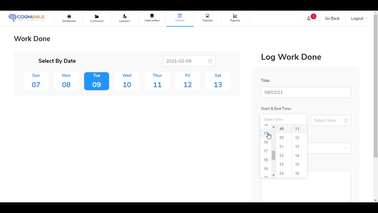 Timesheet and Workday