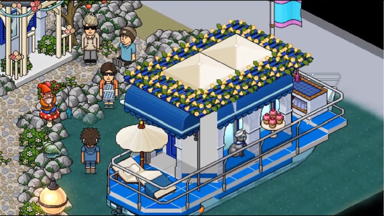 How to BUILD a Habbo Santorini Yacht / Boat!!