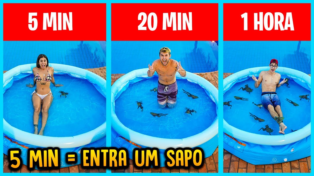 A CADA 5 MINUTOS UM SAPO ENTRA NA PISCINA!! ( MUITO MEDO ) [ REZENDE EVIL ]