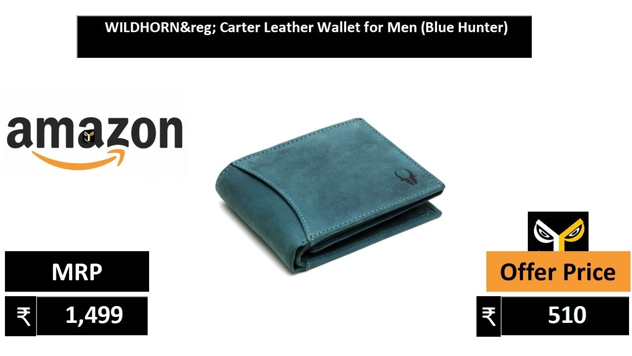 WILDHORN&reg; Carter Leather Wallet for Men Blue Hunter