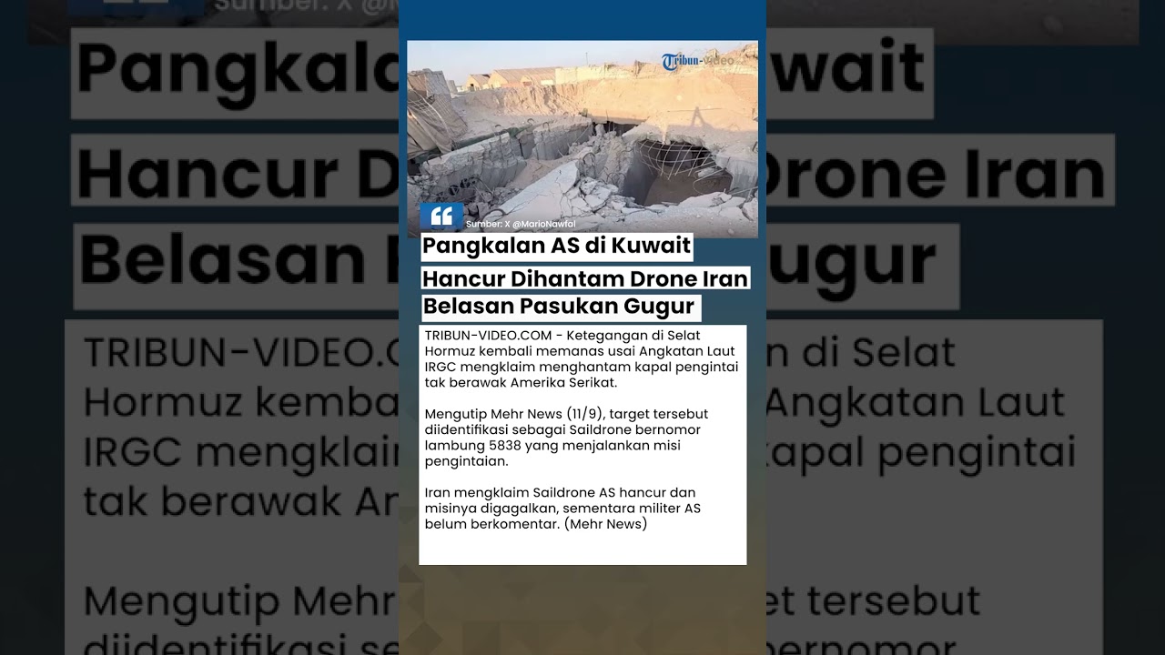 Penampakan Bunker AS di Kuwait Hancur Dihantam Drone Iran, Pentagon Sebut Belasan Pasukan Gugur