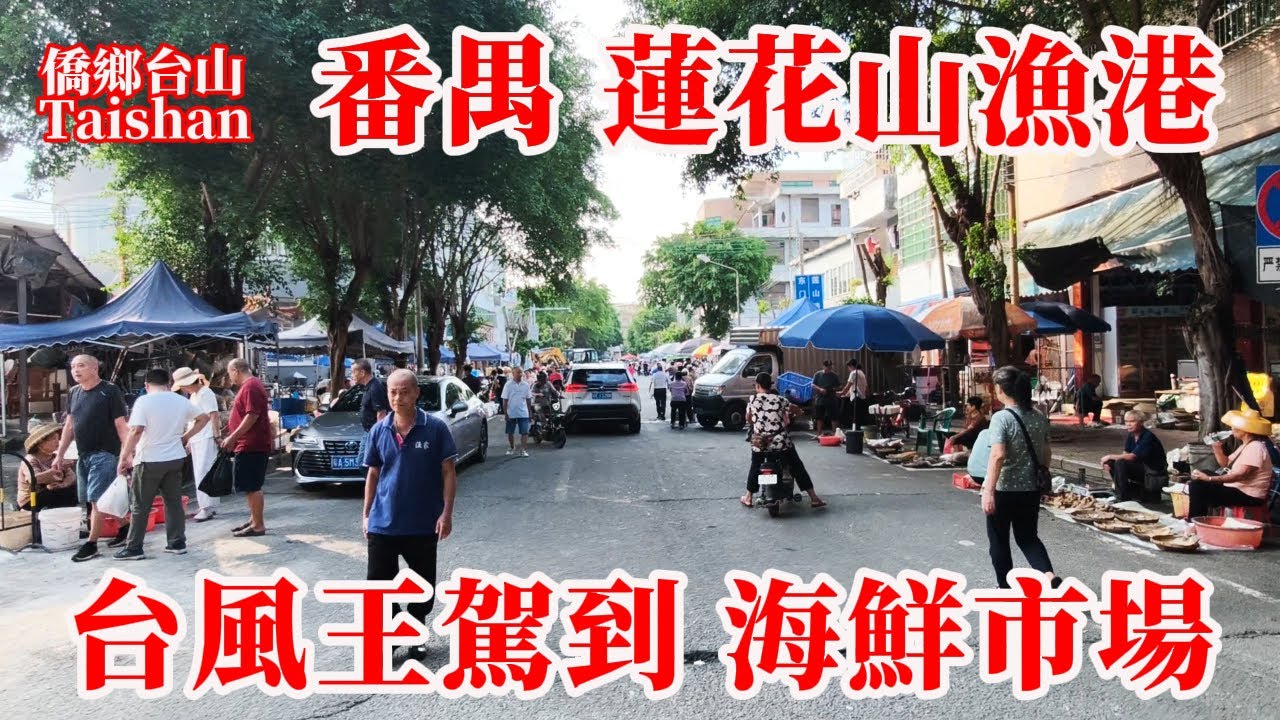 廣州 Guangzhou 番禺蓮花山漁港海鮮市場晚市丨趕在超級台風到來前撿漏便宜海鮮計劃落空丨樺加沙台風丨2025年9月24日更新 #journeys #citywalk #marketplace