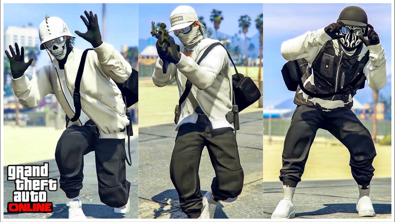AVOIR 3 TENUES MODDER TRYHARD BLANC ET NOIR SANS CODAGE SUR GTA 5 ONLINE EN 1.54!