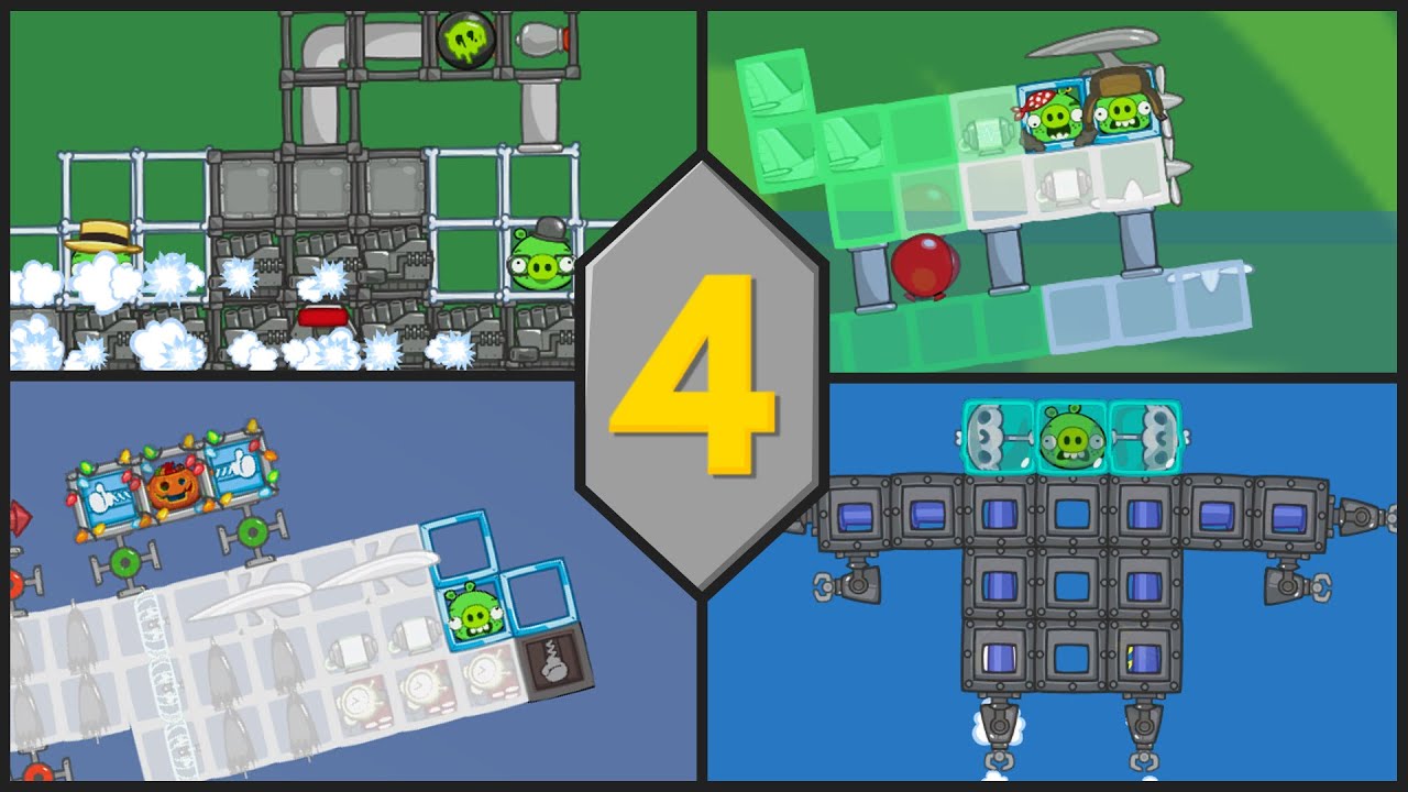 Contraption Compilation 4! | Bad Piggies (BPMLE Mod)